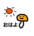 気分で色がかわる！おかしいきのこちゃん（個別スタンプ：3）