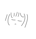 しろいしかくのなかの女の子（個別スタンプ：6）