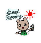 カフェバイトくまちゃん（個別スタンプ：10）