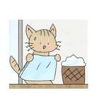 ちゃいろいしまねこ（個別スタンプ：15）