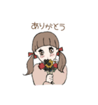 おしゃべり女の子と猫さん（個別スタンプ：8）