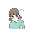 おしゃべり女の子と猫さん（個別スタンプ：13）