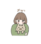 おしゃべり女の子と猫さん（個別スタンプ：21）