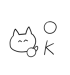 ゆるーい白ねこ（個別スタンプ：10）