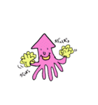イカしたカラフル（個別スタンプ：4）