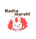 Cute rabbit stickers name, Nadia（個別スタンプ：10）