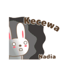Cute rabbit stickers name, Nadia（個別スタンプ：29）