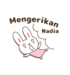 Cute rabbit stickers name, Nadia（個別スタンプ：31）