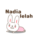 Cute rabbit stickers name, Nadia（個別スタンプ：39）