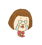 おかっぱメガネ娘ちゃーちゃん！（個別スタンプ：1）