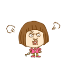 おかっぱメガネ娘ちゃーちゃん！（個別スタンプ：3）