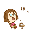 おかっぱメガネ娘ちゃーちゃん！（個別スタンプ：32）