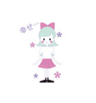 パステルカラーの女の子（個別スタンプ：4）