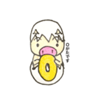 たまごのからをかぶったぶたさん（個別スタンプ：1）