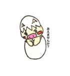 たまごのからをかぶったぶたさん（個別スタンプ：16）