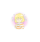 ボーダー服のおんなのこ（個別スタンプ：2）