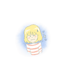 ボーダー服のおんなのこ（個別スタンプ：5）