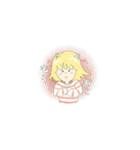 ボーダー服のおんなのこ（個別スタンプ：6）