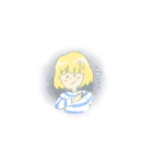 ボーダー服のおんなのこ（個別スタンプ：9）