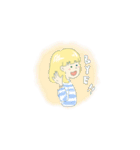 ボーダー服のおんなのこ（個別スタンプ：10）