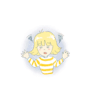 ボーダー服のおんなのこ（個別スタンプ：11）