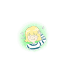 ボーダー服のおんなのこ（個別スタンプ：14）