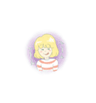 ボーダー服のおんなのこ（個別スタンプ：17）