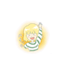 ボーダー服のおんなのこ（個別スタンプ：18）