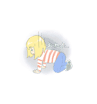 ボーダー服のおんなのこ（個別スタンプ：19）