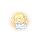 ボーダー服のおんなのこ（個別スタンプ：24）