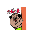 パグのポン太とシロ犬（個別スタンプ：5）