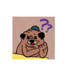パグのポン太とシロ犬（個別スタンプ：8）