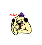 パグのポン太とシロ犬（個別スタンプ：20）