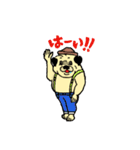 パグのポン太とシロ犬（個別スタンプ：25）