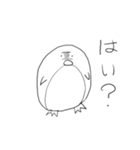 ゆるゆるペンギンしろ（個別スタンプ：1）