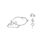ゆるゆるペンギンしろ（個別スタンプ：5）
