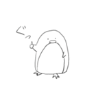 ゆるゆるペンギンしろ（個別スタンプ：6）