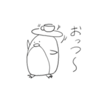 ゆるゆるペンギンしろ（個別スタンプ：7）