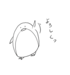 ゆるゆるペンギンしろ（個別スタンプ：25）