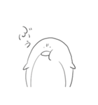 ゆるゆるペンギンしろ（個別スタンプ：40）