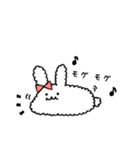 ふわふわうさぎのミミクロシッポ（個別スタンプ：2）