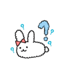 ふわふわうさぎのミミクロシッポ（個別スタンプ：4）