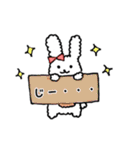 ふわふわうさぎのミミクロシッポ（個別スタンプ：5）