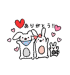 ふわふわうさぎのミミクロシッポ（個別スタンプ：34）