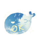 空を散歩するくじら（個別スタンプ：1）