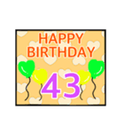 動く☆光る☆41～60歳のお誕生日スタンプ！（個別スタンプ：3）