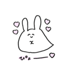 ゆうれいうさちゃんといろいろ（個別スタンプ：1）