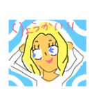 女の子。たくさんの顔。9（個別スタンプ：1）