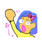 女の子。たくさんの顔。9（個別スタンプ：6）