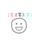 シンプルな白いヤツ（個別スタンプ：3）